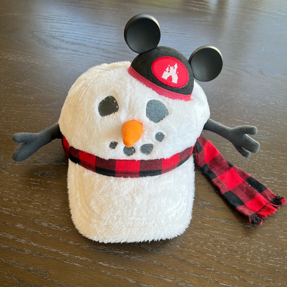 Walt Disney World Parks Snowman Winter Light Up Adult Hat Adjustable White NWT